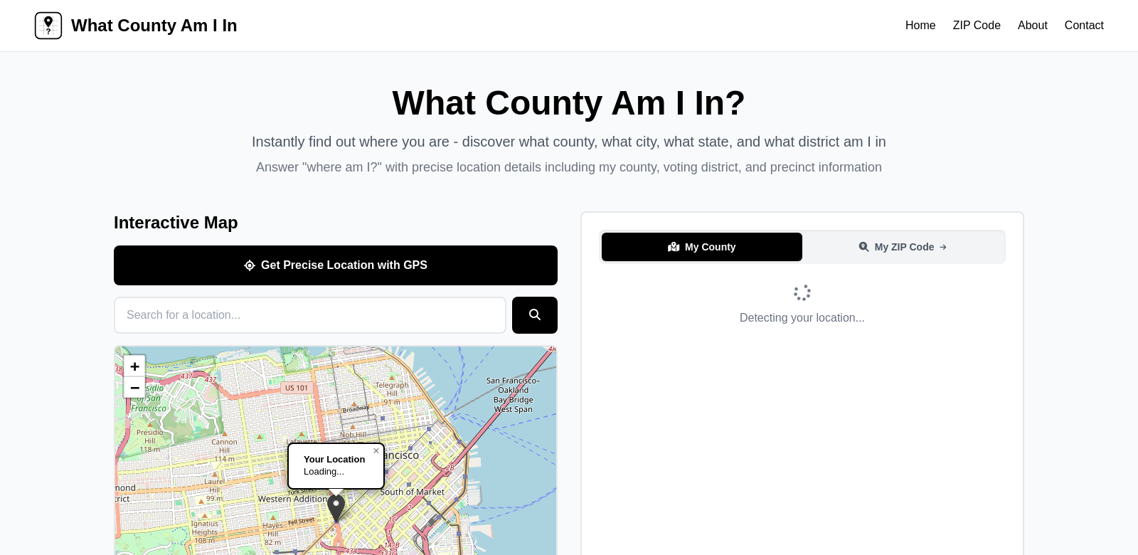 What County Am I In screenshot