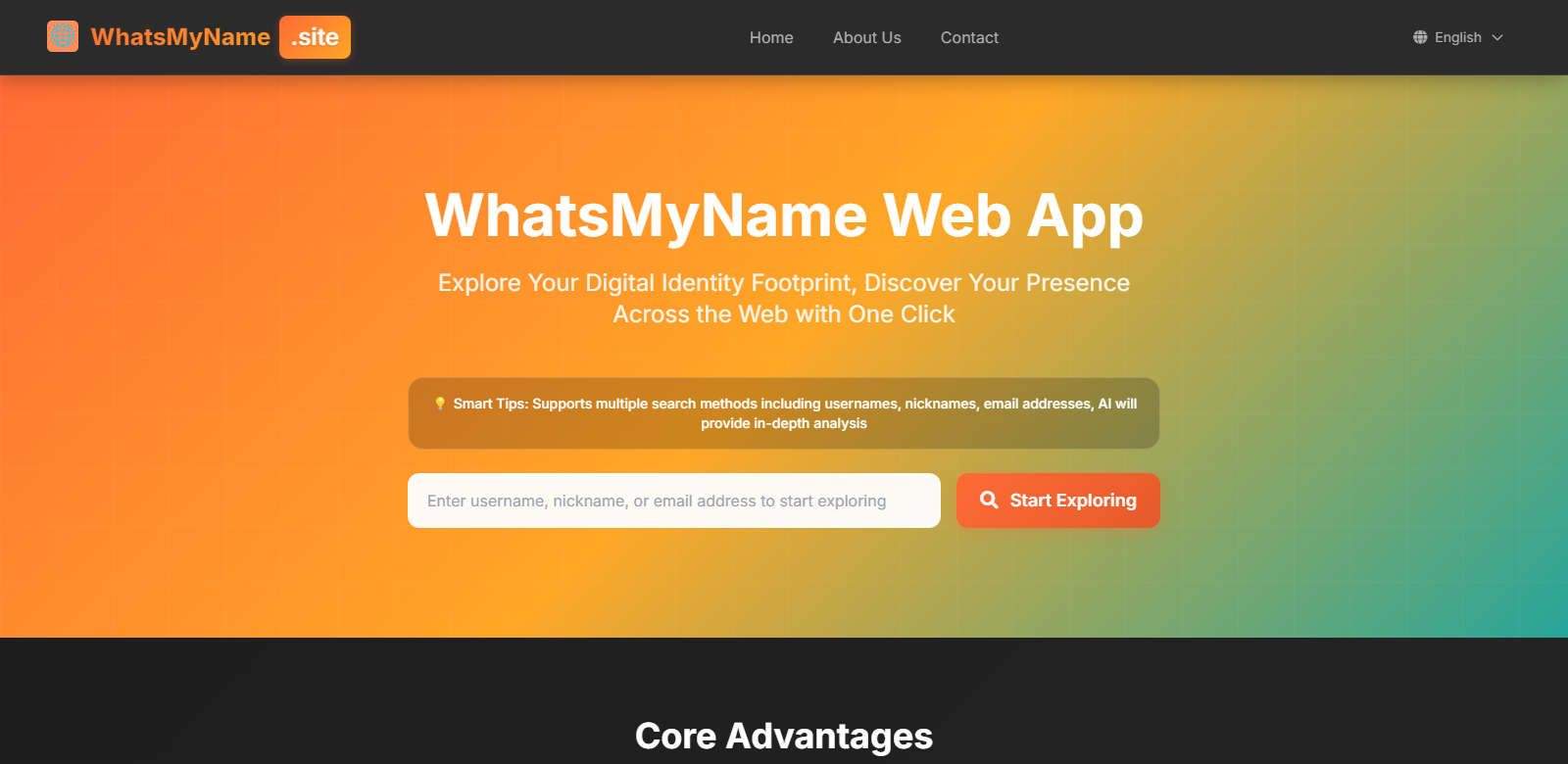 WhatsMyName Web App screenshot