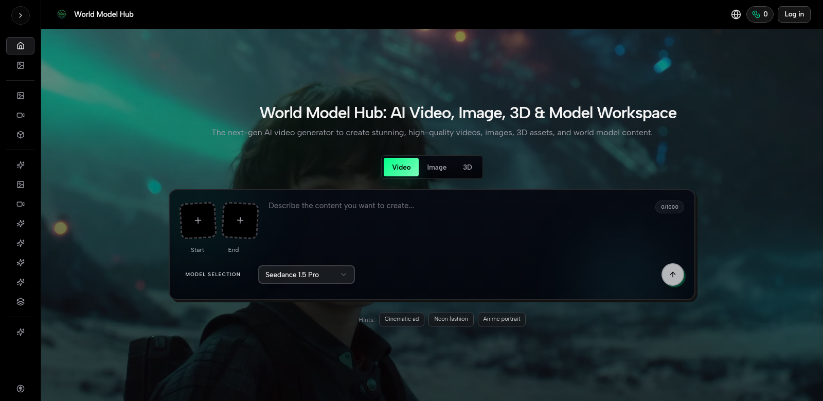 World Model Hub screenshot